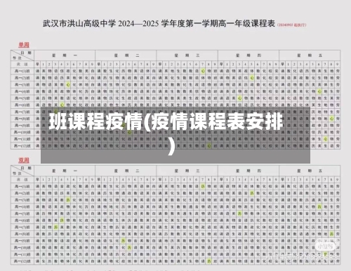 班课程疫情(疫情课程表安排)-第1张图片