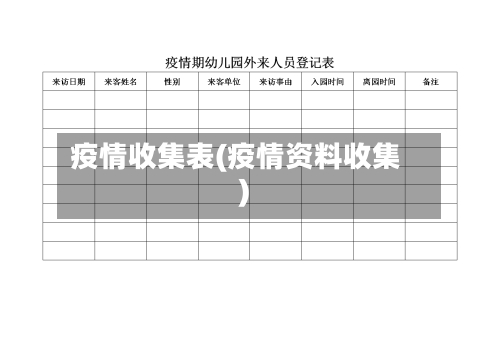 疫情收集表(疫情资料收集)-第1张图片