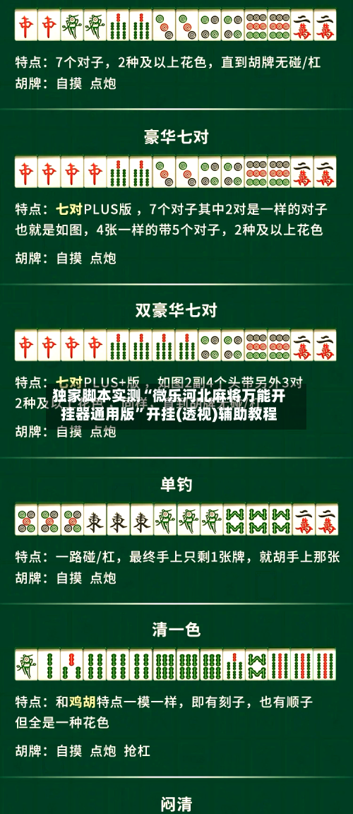 独家脚本实测“微乐河北麻将万能开挂器通用版	”开挂(透视)辅助教程-第1张图片
