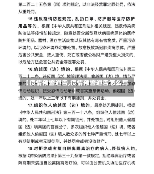 【疫情预警通告,疫情预警通告怎么写】-第2张图片