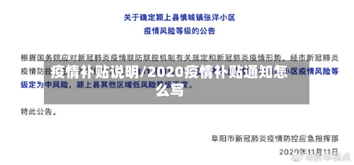 疫情补贴说明/2020疫情补贴通知怎么写-第2张图片