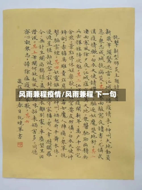 风雨兼程疫情/风雨兼程 下一句-第1张图片