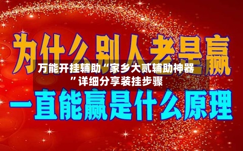 万能开挂辅助“家乡大贰辅助神器”详细分享装挂步骤-第3张图片