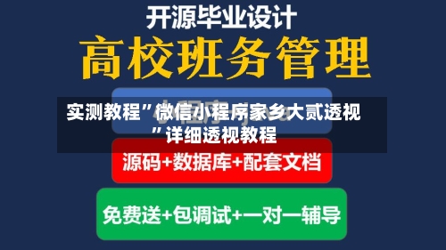 实测教程”微信小程序家乡大贰透视”详细透视教程-第2张图片