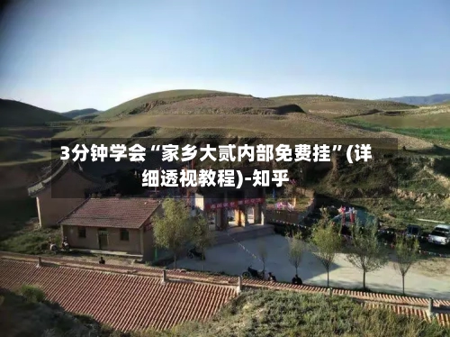 3分钟学会“家乡大贰内部免费挂”(详细透视教程)-知乎-第1张图片