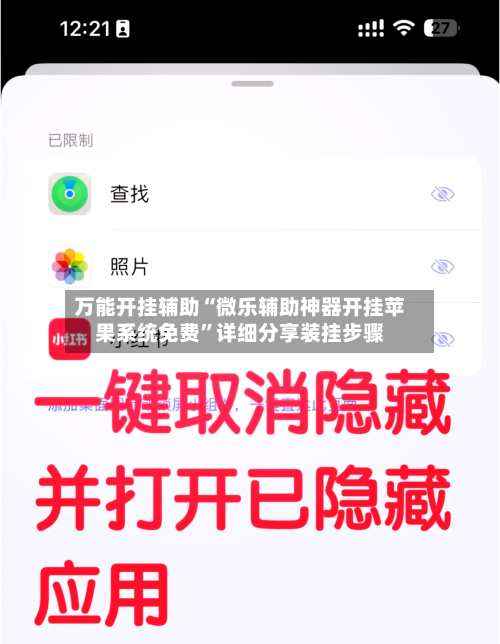 万能开挂辅助“微乐辅助神器开挂苹果系统免费	”详细分享装挂步骤-第1张图片