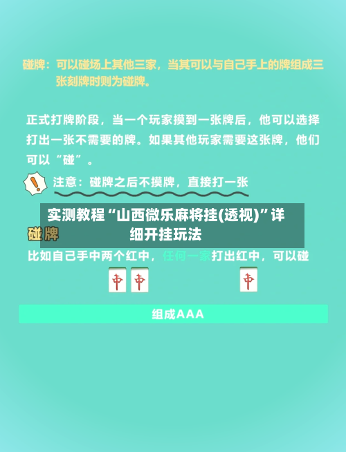 实测教程“山西微乐麻将挂(透视)”详细开挂玩法-第2张图片