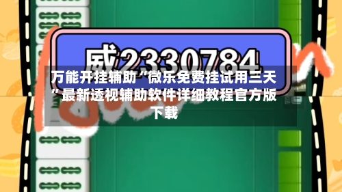 万能开挂辅助“微乐免费挂试用三天”最新透视辅助软件详细教程官方版下载-第2张图片