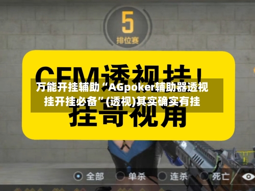 万能开挂辅助“AGpoker辅助器透视挂开挂必备	”(透视)其实确实有挂-第1张图片