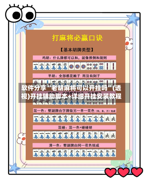 软件分享“老胡麻将可以开挂吗	”(透视)开挂辅助脚本+详细开挂安装教程-第1张图片