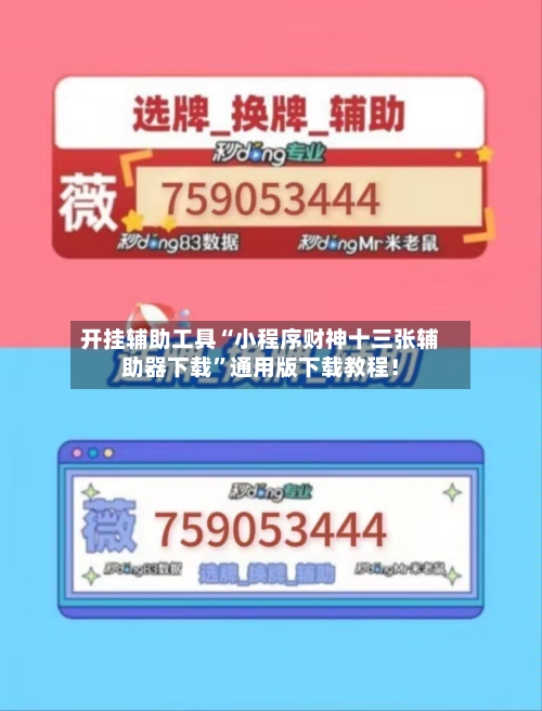 开挂辅助工具“小程序财神十三张辅助器下载	”通用版下载教程！-第2张图片