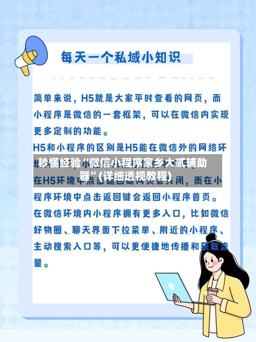 秒懂经验“微信小程序家乡大贰辅助器”(详细透视教程)-第1张图片