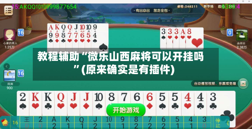教程辅助“微乐山西麻将可以开挂吗	”(原来确实是有插件)-第1张图片