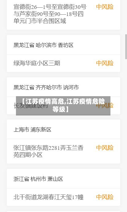 【江苏疫情高危,江苏疫情危险等级】-第1张图片