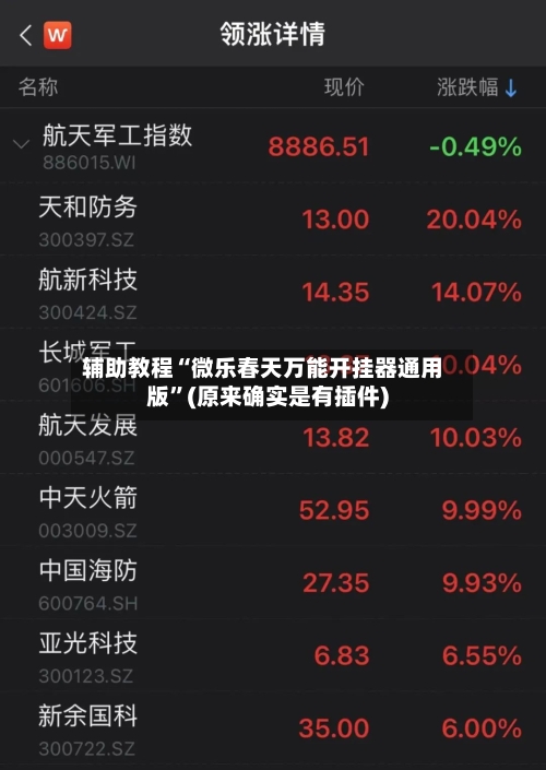 辅助教程“微乐春天万能开挂器通用版”(原来确实是有插件)-第1张图片