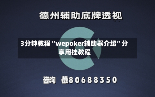 3分钟教程“wepoker辅助器介绍”分享用挂教程-第2张图片