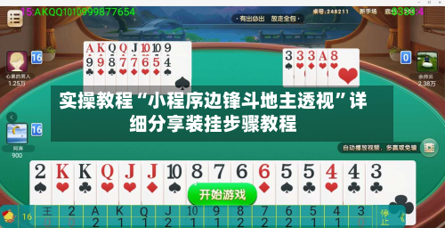 实操教程“小程序边锋斗地主透视	”详细分享装挂步骤教程-第2张图片