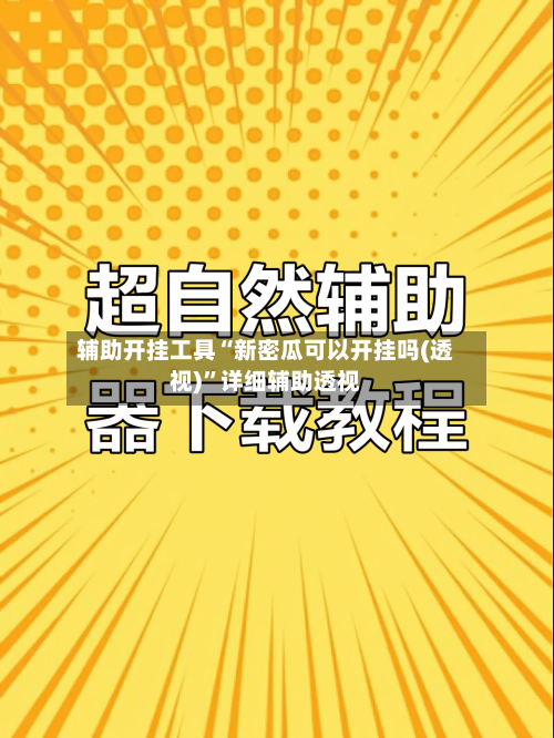 辅助开挂工具“新密瓜可以开挂吗(透视)”详细辅助透视-第1张图片
