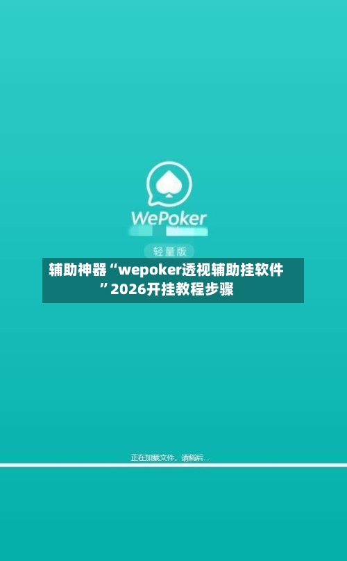 辅助神器“wepoker透视辅助挂软件”2026开挂教程步骤-第2张图片