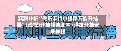 实测分析“微乐麻将小程序万能开挂器”(透视)开挂辅助脚本+详细开挂安装教程-第2张图片