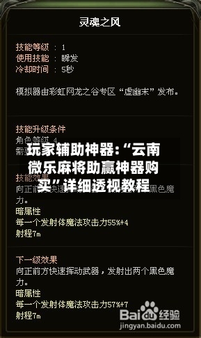 玩家辅助神器:“云南微乐麻将助赢神器购买”详细透视教程-第1张图片
