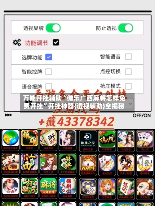 万能开挂辅助“微乐广西麻将怎样免费开挂”开挂神器{透视辅助}全揭秘-第3张图片