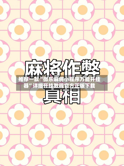 推荐一款“微乐麻将小程序万能开挂器”详细开挂教程官方正版下载-第3张图片