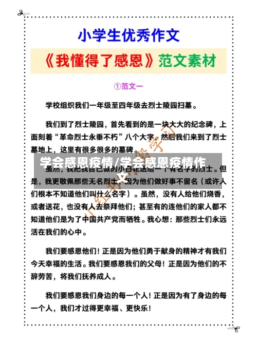 学会感恩疫情/学会感恩疫情作文-第1张图片