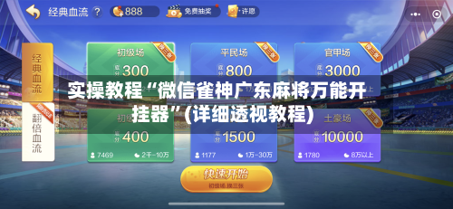 实操教程“微信雀神广东麻将万能开挂器	”(详细透视教程)-第1张图片