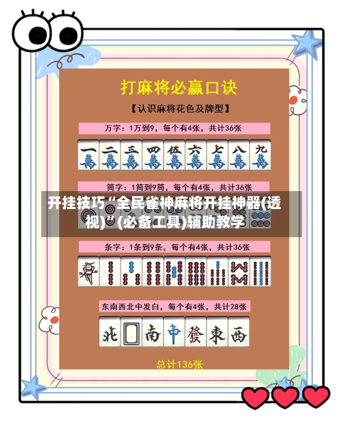 开挂技巧“全民雀神麻将开挂神器(透视)”(必备工具)辅助教学-第2张图片