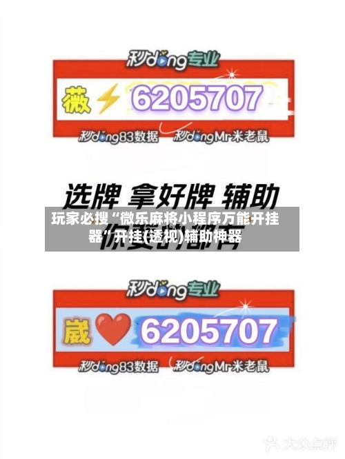 玩家必搜“微乐麻将小程序万能开挂器”开挂(透视)辅助神器-第1张图片