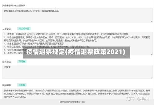 疫情退票规定(疫情退票政策2021)-第2张图片