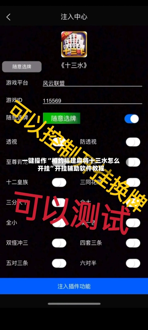 一键操作“相约福建麻将十三水怎么开挂	”开挂辅助软件教程-第1张图片
