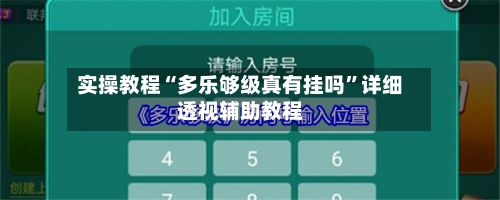 实操教程“多乐够级真有挂吗”详细透视辅助教程-第1张图片