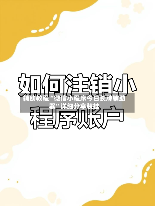 辅助教程“微信小程序今日长牌辅助器”详细分享装挂-第2张图片