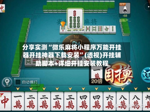 分享实测“微乐麻将小程序万能开挂器开挂神器下载安装”(透视)开挂辅助脚本+详细开挂安装教程-第1张图片