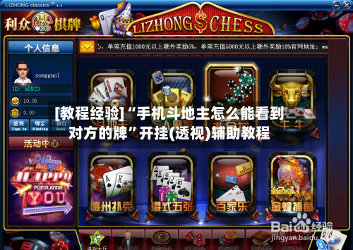 [教程经验]“手机斗地主怎么能看到对方的牌”开挂(透视)辅助教程-第1张图片