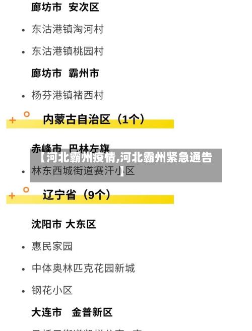 【河北霸州疫情,河北霸州紧急通告】-第1张图片