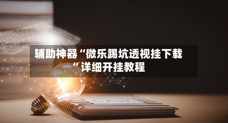 辅助神器“微乐踢坑透视挂下载”详细开挂教程-第1张图片