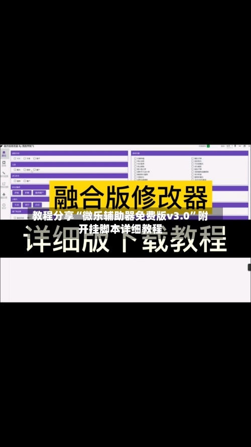 教程分享“微乐辅助器免费版v3.0”附开挂脚本详细教程-第1张图片
