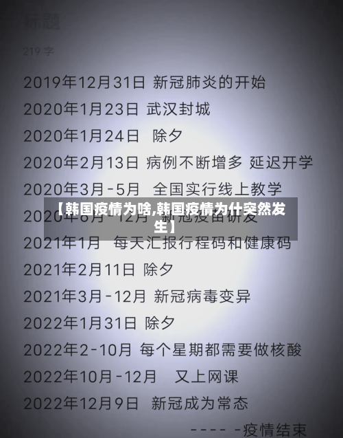 【韩国疫情为啥,韩国疫情为什突然发生】-第1张图片