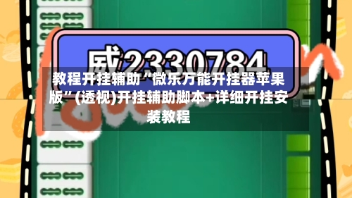 教程开挂辅助“微乐万能开挂器苹果版	”(透视)开挂辅助脚本+详细开挂安装教程-第1张图片
