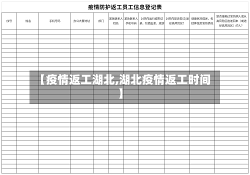 【疫情返工湖北,湖北疫情返工时间】-第1张图片