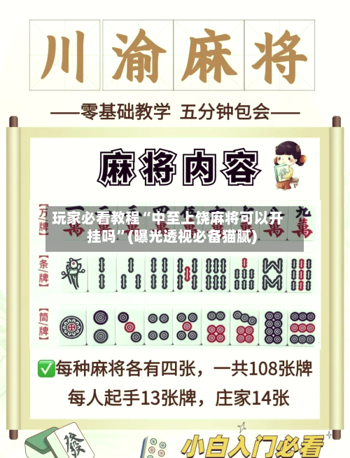 玩家必看教程“中至上饶麻将可以开挂吗”(曝光透视必备猫腻)-第2张图片