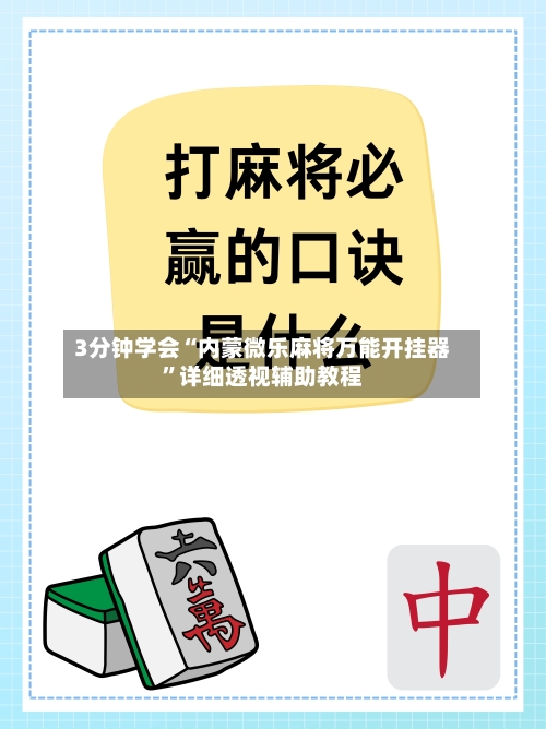 3分钟学会“内蒙微乐麻将万能开挂器”详细透视辅助教程-第2张图片
