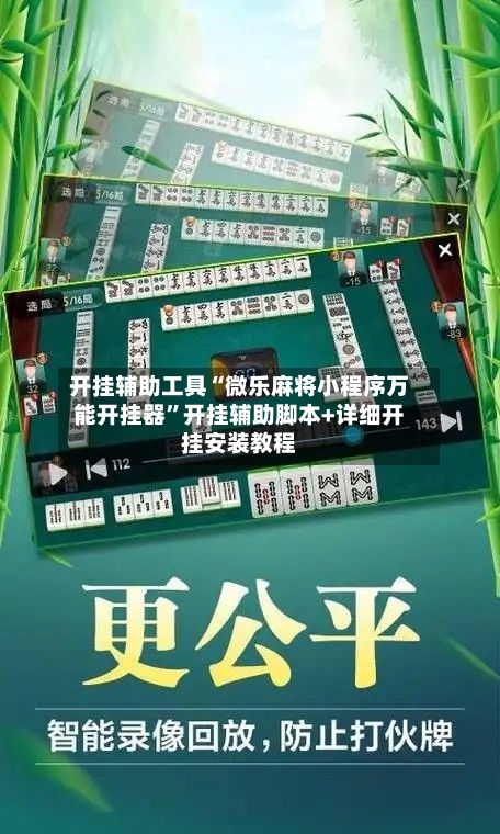 开挂辅助工具“微乐麻将小程序万能开挂器	”开挂辅助脚本+详细开挂安装教程-第2张图片