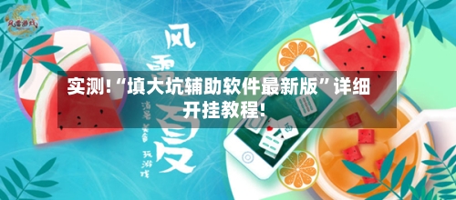 实测!“填大坑辅助软件最新版”详细开挂教程!