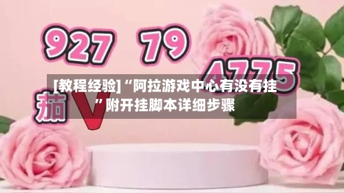 [教程经验]“阿拉游戏中心有没有挂”附开挂脚本详细步骤-第2张图片