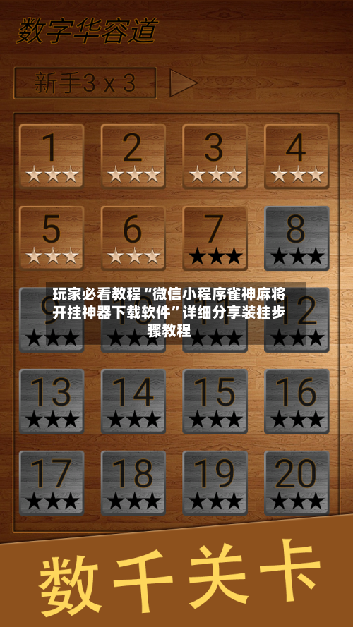 玩家必看教程“微信小程序雀神麻将开挂神器下载软件”详细分享装挂步骤教程-第2张图片