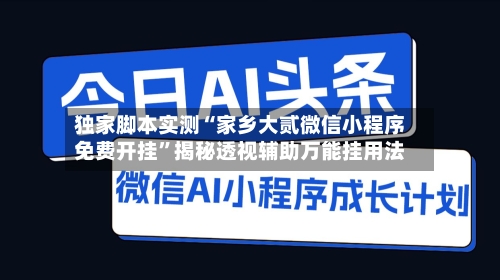 独家脚本实测“家乡大贰微信小程序免费开挂	”揭秘透视辅助万能挂用法-第1张图片